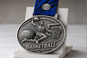 custom basketball medals